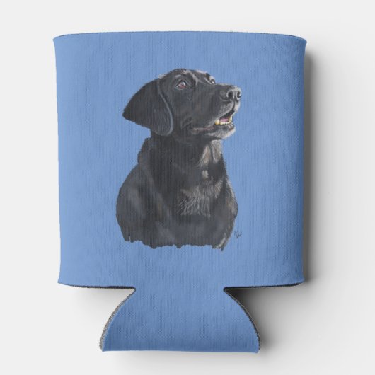 Black Lab Dog Art Koelbox Blikjeskoeler (Achterkant)