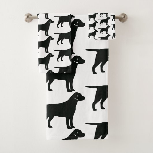 Black Lab Dog Bad Handdoek (Insitu)