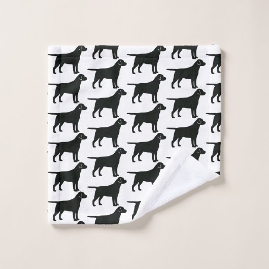 Black Lab Dog Bad Handdoek (Wasdoekje)