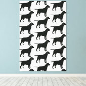 Black Lab Dog Canvas Afdruk (Insitu (Houten vloer))
