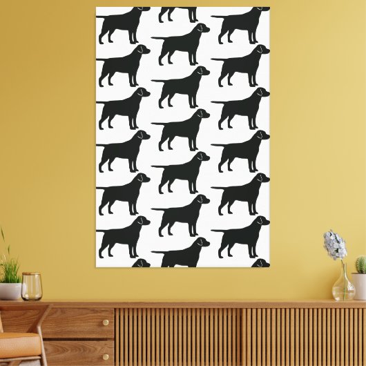 Black Lab Dog Canvas Afdruk (Insitu (Woonkamer))