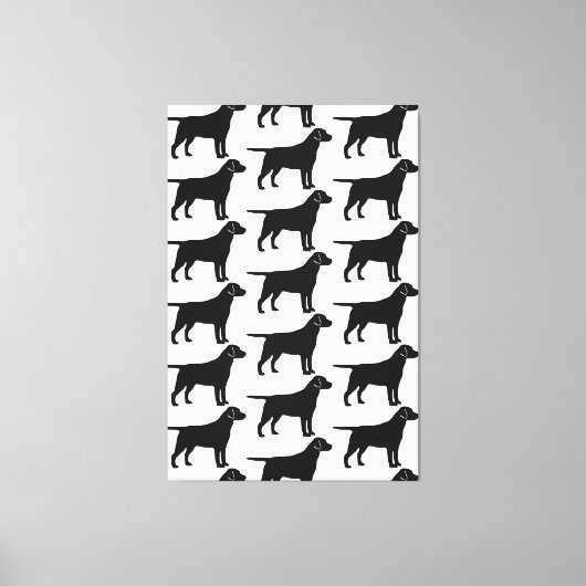Black Lab Dog Canvas Afdruk (Voorkant)