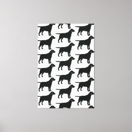 Black Lab Dog Canvas Afdruk