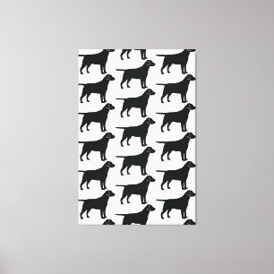 Black Lab Dog Canvas Afdruk