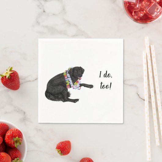 Black Lab Dog Custom Cocktail Napkin Servet (Insitu)