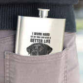 Black Lab Dog Dad Flask Flacon (Voorbeeld)