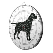 Black Lab Dog Dartbord (Voorkant Rechts)
