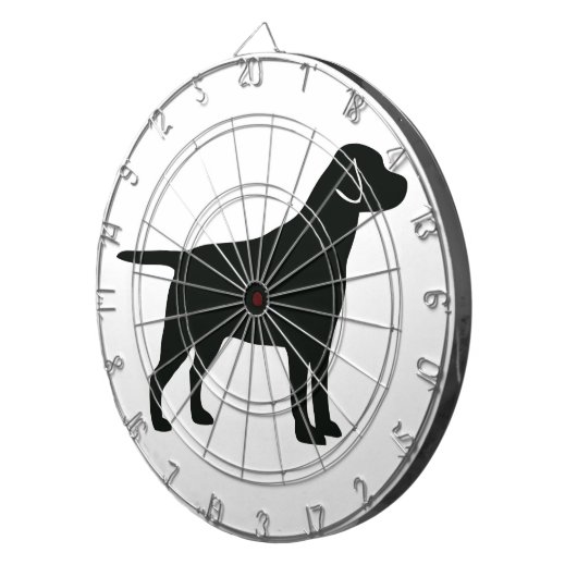 Black Lab Dog Dartbord (Voorkant Rechts)