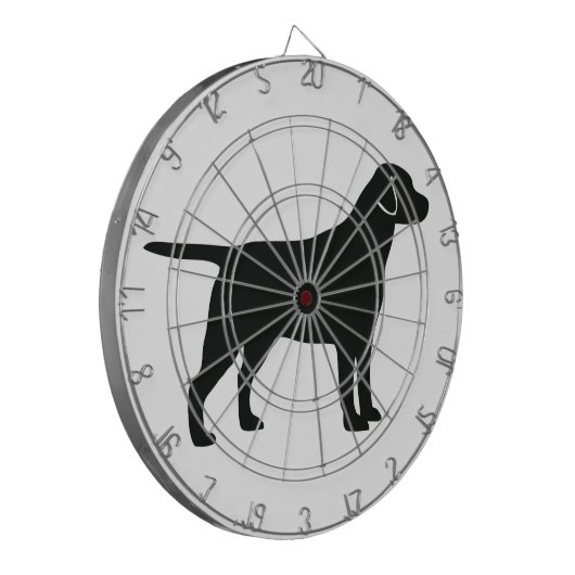 Black Lab Dog Dartbord (Voorkant Links)