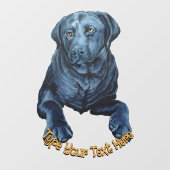 Black Lab Dog Decal Custom Dog Art Window Cling (Vel)