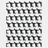 Black Lab Dog Fleece Deken (Voorkant)