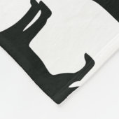 Black Lab Dog Fleece Deken (Hoek)