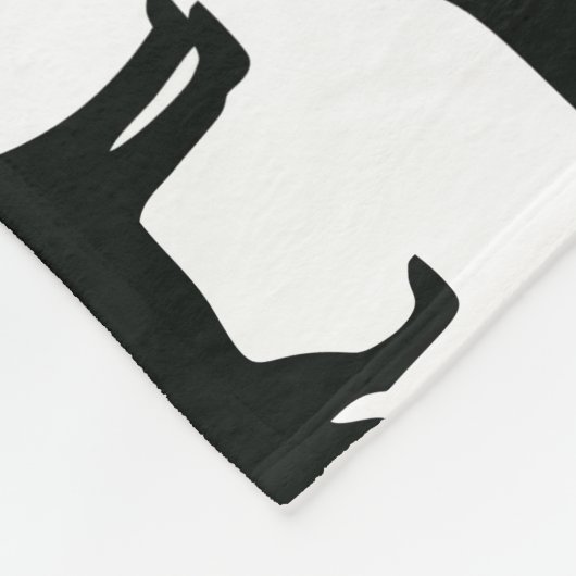 Black Lab Dog Fleece Deken (Hoek)