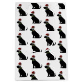 Black Lab Dog Kerstkerstkerstkerstkerstkerstkerstk Medium Cadeauzakje (Voorkant)