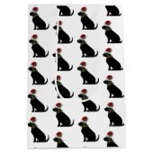 Black Lab Dog Kerstkerstkerstkerstkerstkerstkerstk Medium Cadeauzakje (Achterkant)