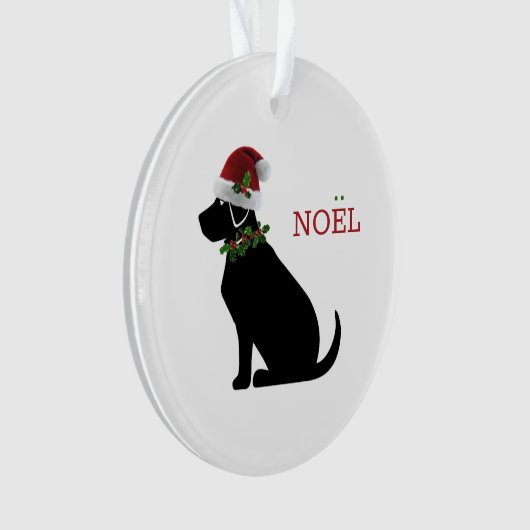 Black Lab Dog Kerstkerstkerstkerstkerstkerstkerstk Ornament (voorkant)