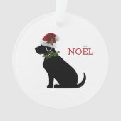 Black Lab Dog Kerstkerstkerstkerstkerstkerstkerstk Ornament (voorkant)