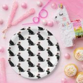 Black Lab Dog Kerstkerstkerstkerstkerstkerstkerstk Papieren Bordje (Feest)