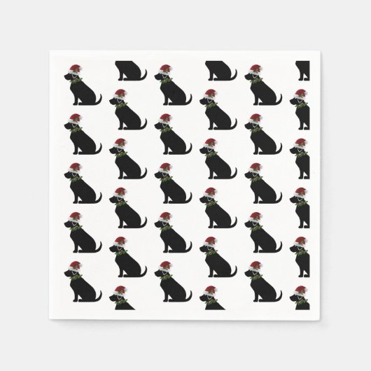 Black Lab Dog Kerstkerstkerstkerstkerstkerstkerstk Servet (Voorkant)