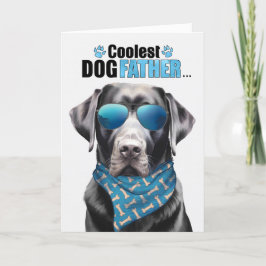 Black Lab Dog Koudste papa Vaderdag Feestdagen Kaart