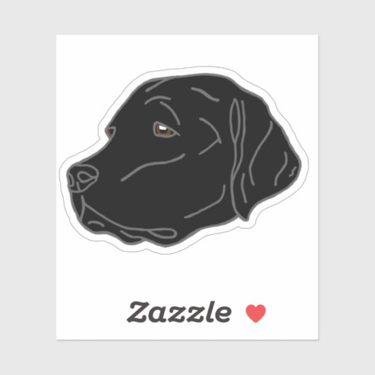 Black Lab Dog Laptop Phone Sticker (Vel)