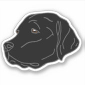 Black Lab Dog Laptop Phone Sticker (Voorkant)