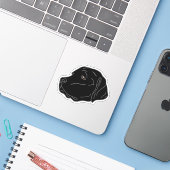 Black Lab Dog Laptop Phone Sticker (Laptop met iPhone)