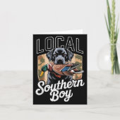 Black Lab Dog Local Southern Boy Camo Duck Hunting Kaart (Voorkant)