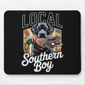 Black Lab Dog Local Southern Boy Camo Duck Hunting Muismat (Voorkant)