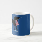 Black Lab Dog met Amerikaanse vlag, 4 juli Koffiemok (Voorkant rechts)