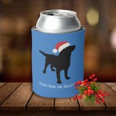 Black Lab Dog met kerstcadeaus Pet Blikjeskoeler