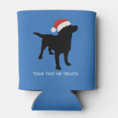 Black Lab Dog met kerstcadeaus Pet Blikjeskoeler (Achterkant)