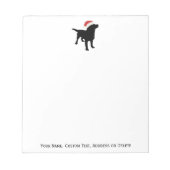 Black Lab Dog met kerstcadeaus Pet Notitieblok (Voorkant)
