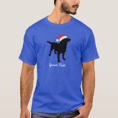 Black Lab Dog met kerstcadeaus Pet T-shirt (Voorkant)