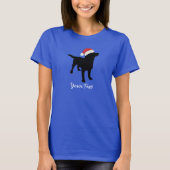 Black Lab Dog met kerstcadeaus Pet T-shirt (Voorkant)