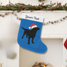Black Lab Dog met kerstkerstkerstkerstkerstkerstke Grote Kerstsok