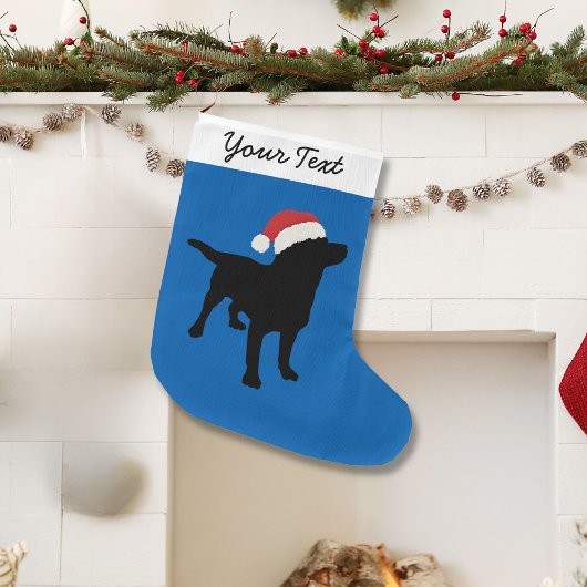 Black Lab Dog met kerstkerstkerstkerstkerstkerstke Grote Kerstsok