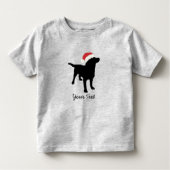 Black Lab Dog met kerstkerstkerstkerstkerstkerstke Kinder Shirts (Voorkant)