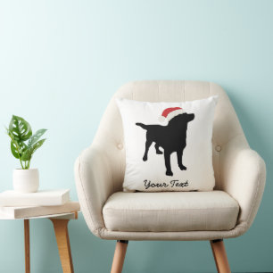 Black Lab Dog met kerstkerstkerstkerstkerstkerstke Kussen