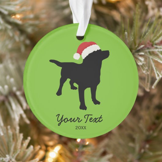 Black Lab Dog met kerstkerstkerstkerstkerstkerstke Ornament (Boom)