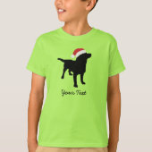 Black Lab Dog met kerstkerstkerstkerstkerstkerstke T-shirt (Voorkant)