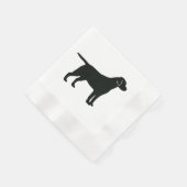 Black Lab Dog Napkins Servet (Hoek)