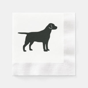 Black Lab Dog Napkins Servet