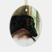 Black Lab Dog Ornament (Rechts)