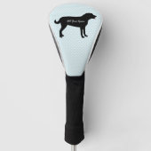 Black Lab Dog Persoonlijke naam Golfheadcover (Voorkant)