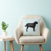 Black Lab Dog Persoonlijke naam Kussen (Stoel)