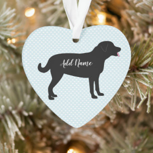 Black Lab Dog Persoonlijke naam Ornament