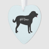 Black Lab Dog Persoonlijke naam Ornament (voorkant)