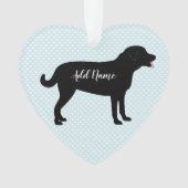 Black Lab Dog Persoonlijke naam Ornament (voorkant)