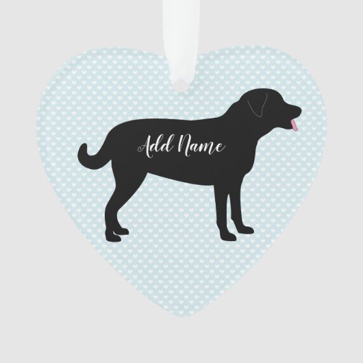 Black Lab Dog Persoonlijke naam Ornament (voorkant)